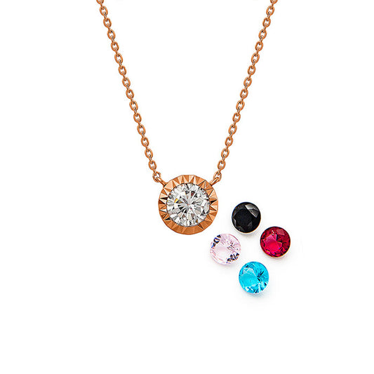 Rose Gold Fantasy Necklace (5 in 1 Crystal)