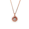 Rose Gold Wheel Of Heart Pendant with Chain (5 in 1 Crystal)