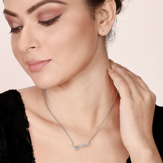 Silver Lovebirds Necklace