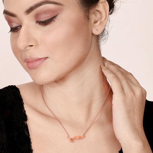 Rose Gold Lovebirds Necklace