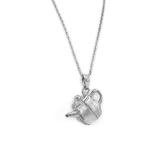 Silver Tiny Tea-Pot Pendant with Chain
