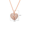 Rose Gold Open Heart Pendant with Chain