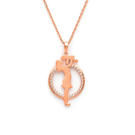 Rose Gold Maternal Love Pendant with Chain