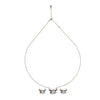 Silver Social Butterfly Pendant Set