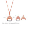 Rose Gold Mermaid's Tail Pendant Set
