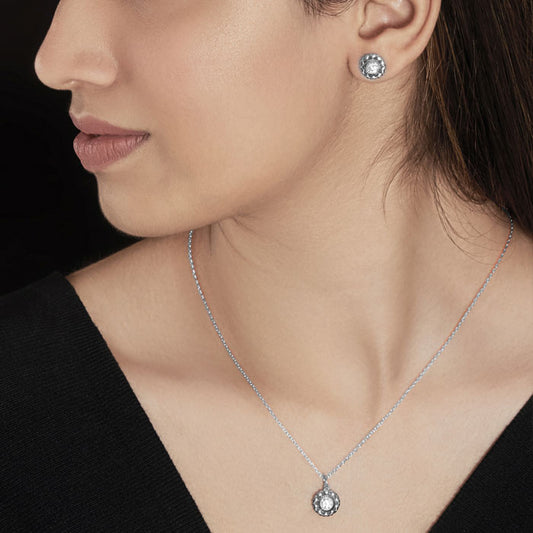 Silver Wheel of Heart Set with Ring