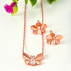 Rose Gold Social Butterfly Pendant Set