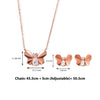 Rose Gold Social Butterfly Pendant Set