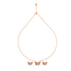 Rose Gold Social Butterfly Pendant Set