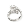 Silver Serpent Crystal Ring