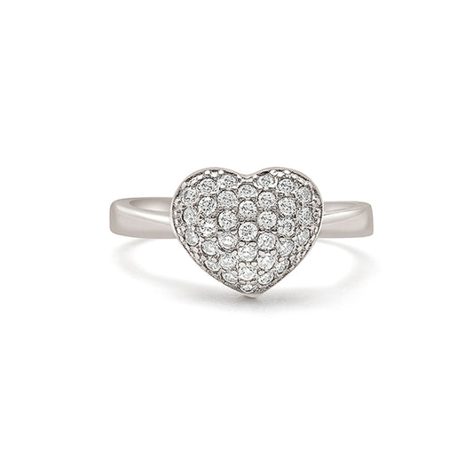 Silver Heart Allure Ring