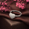 Silver Heart Allure Ring