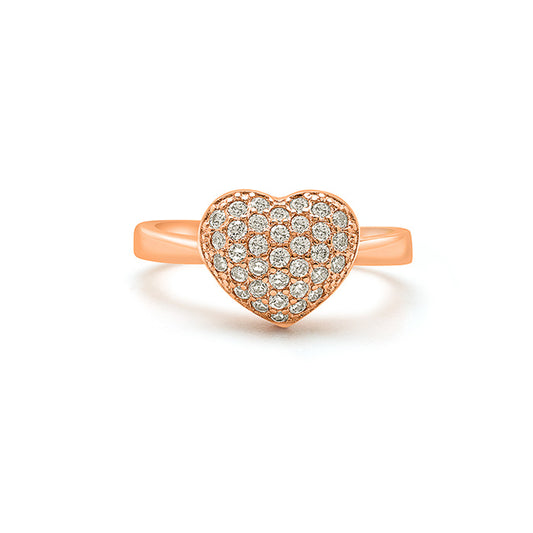 Rose Gold Heart Allure Ring