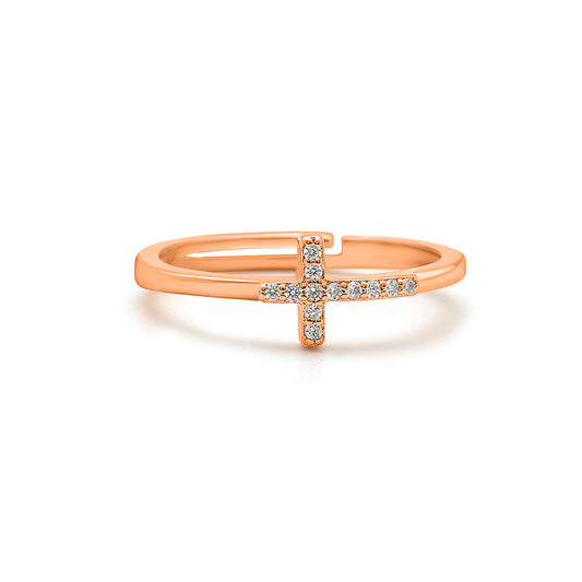 Rose Gold Christ Halo Ring