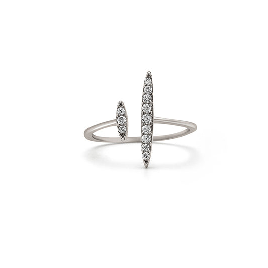 Silver Roman Abstract Ring