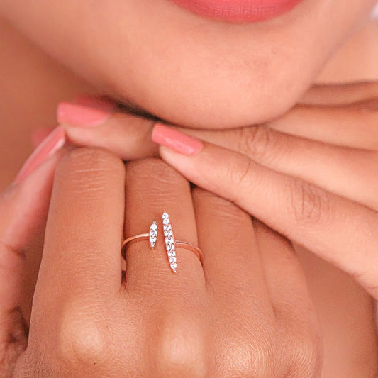 Rose Gold Roman Abstract Ring