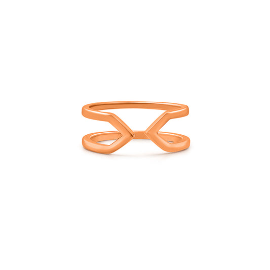 Rose Gold Curve & Edge Ring