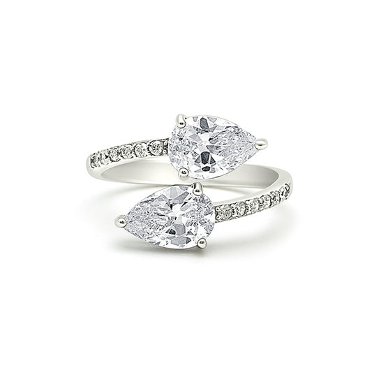 Silver Crystal Ecstasy Ring