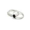 Silver Black Voce Ring