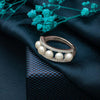 Silver Pearl Crest Ring