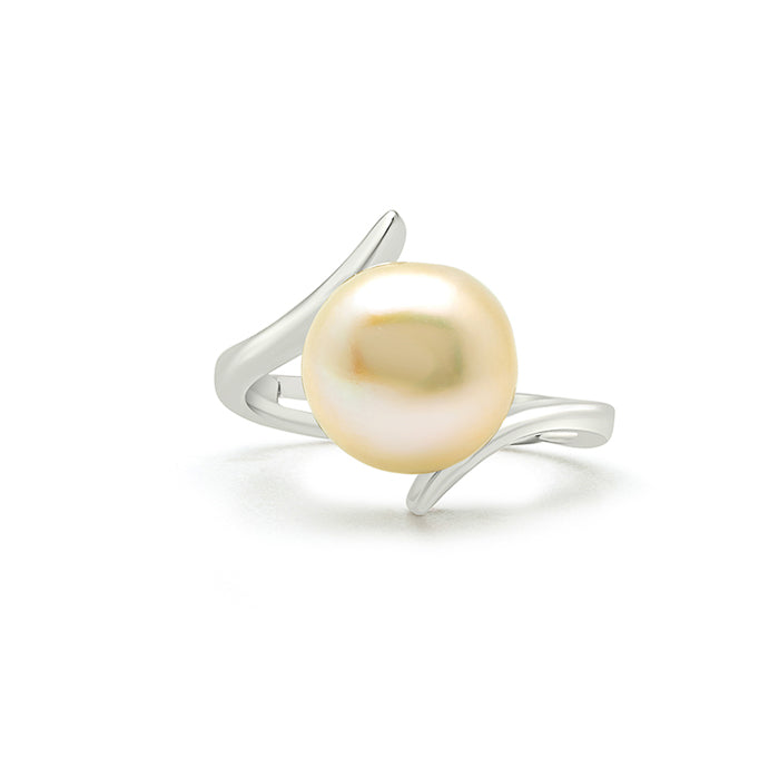 Silver ring design with pearl deals