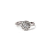 Silver Wheel Of Heart Adjustable Ring (5 in 1 Crystal)