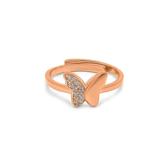 Rose Gold Flutter Wings Ring