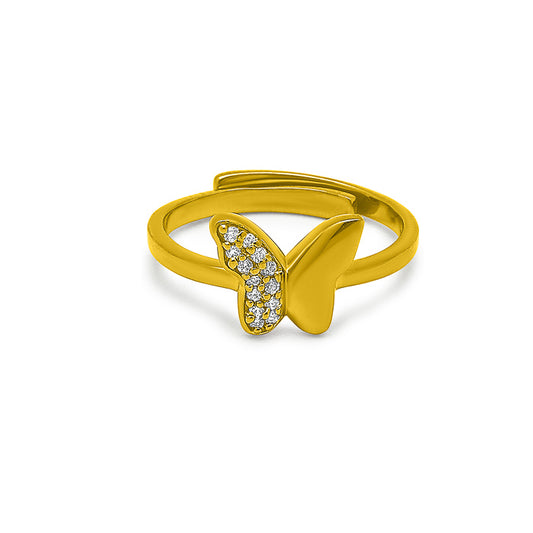 18K Gold Plated Flutter Wings Ring