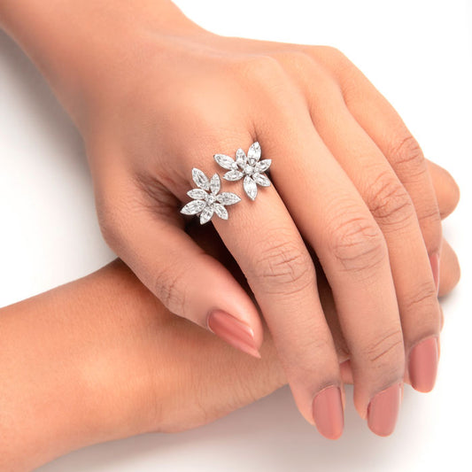 Silver Blooming Ring