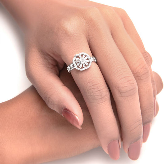 Silver Chunky Shine Ring