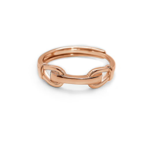 Rose Gold Love Lock Ring