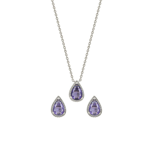 Silver Grape Vine Necklace Set