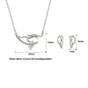 Silver Abstract Pendant Set