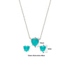 Silver Sea Blue Necklace Set