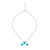 Silver Sea Blue Necklace Set