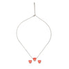 Silver Peachy Vibe Necklace Set