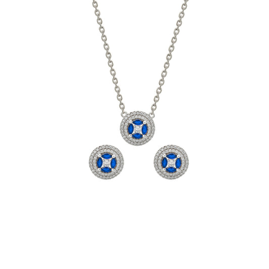 Silver Crystallex Necklace Set