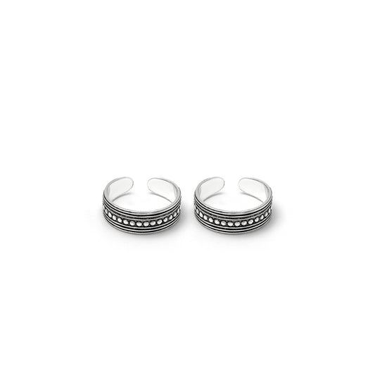 Silver Oxi Classic Line Toe Ring
