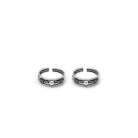 Silver Oxi Saaj Toe Ring