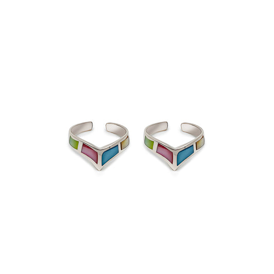 Silver Coloured Vanki Toe Rings (MOP)