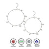 Silver Glory Star Pair of Anklets