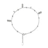 Silver Dangling Infinity Anklet