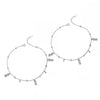 Silver Dangling Infinity Pair of Anklets
