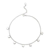 Silver Heartly Anklet