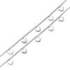 Silver Heartly Pair of Anklets