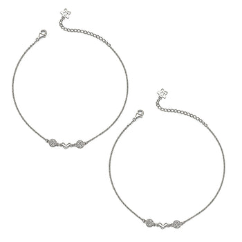Silver Claire’s Pair of Anklets