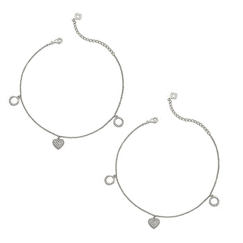 Silver Annie Pair of Anklets