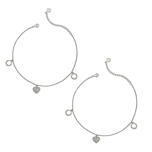Silver Annie Pair of Anklets