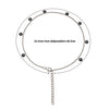 Silver Royal Crystal Pair of Anklets (Black)