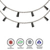 Silver Radiant Pair of Anklets (Black)